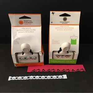 Lot of 2 Martha Stewart HALLOWEEN edge punches (bats & skull n crossbones)